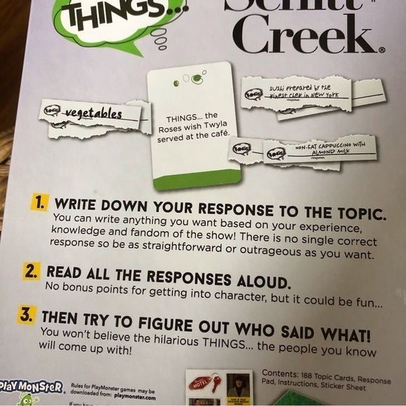 Things… Schcitt’s Creek Edition party game. - Picture 3 of 3